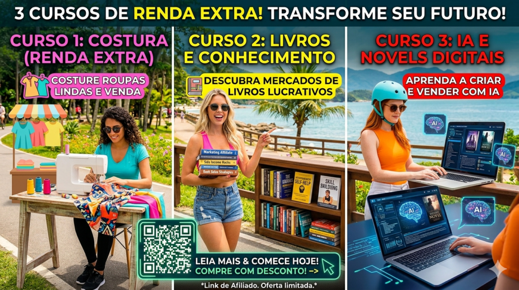 Quer mudar sua realidade financeira sem precisar de um segundo emprego tradicional? Conheça 5 ideias fantásticas de renda extra que estão transformando vidas — desde a produção de moda e a inteligência artificial para negócios, até o uso estratégico de ferramentas de alta performance que geram lucro diário. Descubra qual dessas opções encaixa perfeitamente no seu estilo de vida e comece a faturar hoje mesmo!